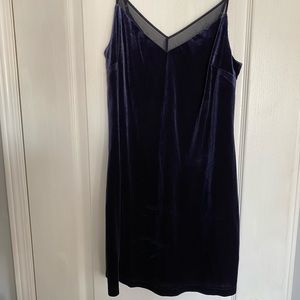 Velvet Dark Navy Blue Dress